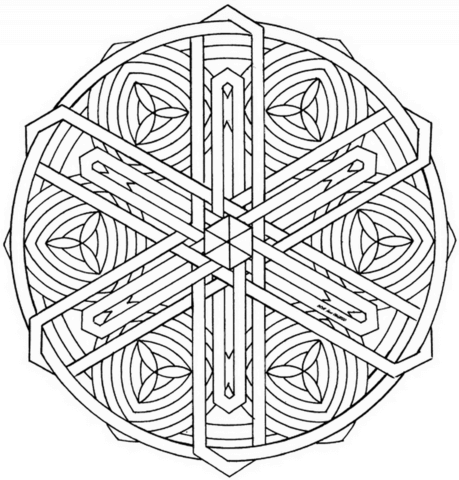 Celtic Knot Mandala Coloring Page